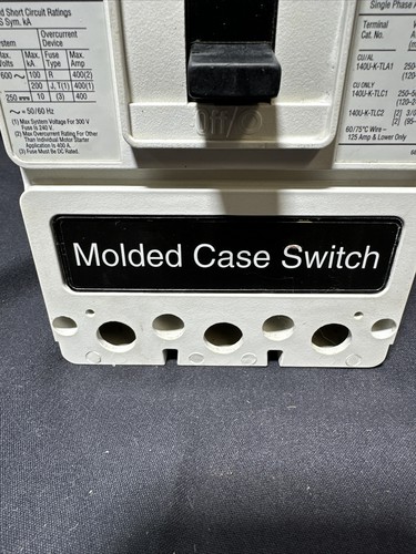 ALLEN BRADLEY 140U-K6S3-D40 A Molded Case Switch (400A )Circuit Breaker . Used. - Picture 5 of 13