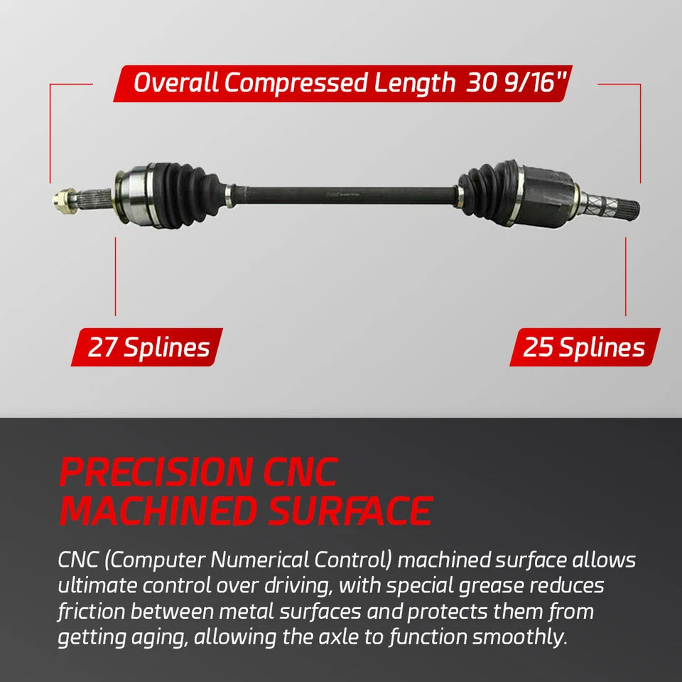 2PC Front Left + Right CV Axle Shaft for 2005-2011 Subaru Outback Impreza Legacy - Imagem 2 de 4