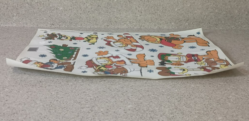 Vintage Jim Davis Garfield & Odie 12" x 17" foglio di finestra di Natale si aggrappa NOS - Foto 2 di 3