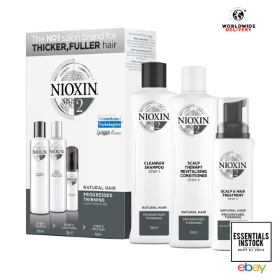 NIOXIN 3-teiliges System 2 Probierset für natürliches Haar mit fortschreitender Ausdünnung