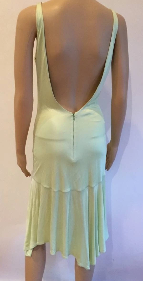 ABITO ASIMMETRICO GIANNI VERSACE SEXY CINTURINO CON RETRO APERTO TAGLIA 42 SS 95