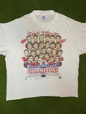 1997 Detroit Red Wings - Roster Caricature - Vintage NHL Player T-Shirt XL 