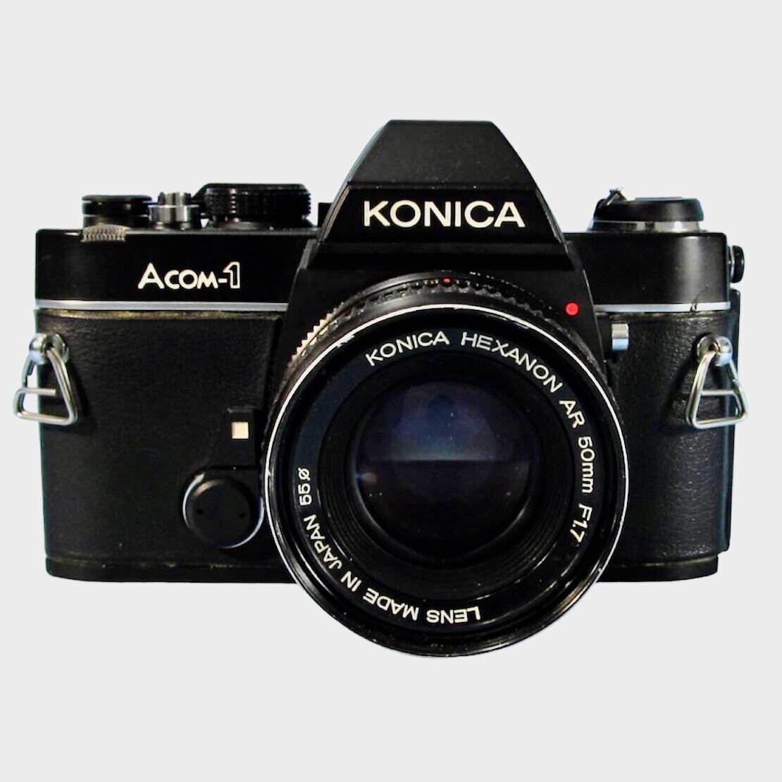 Konica Acom-1 35mm Film SLR Camera w/ Hexanon AR 50mm F1.7 Konica Acom-1 35mm Film SLR Camera w/ Hexanon AR 50mm F1.7