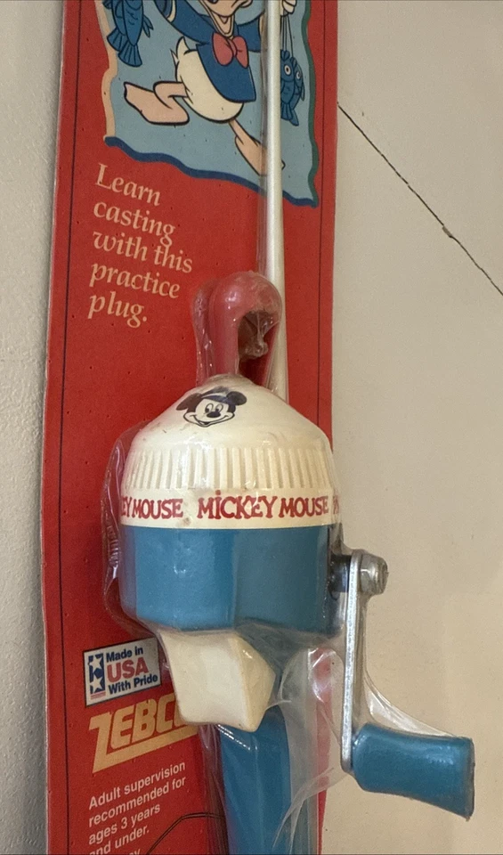 Винтажный 1996 ZEBCO Disney Mickey Mouse Catch'Em набор рыболовная катушка удочка новый запечатанный - Изображение 4 из 4