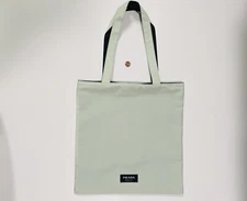 Prada Beauty Shoulder Tote Bag Light Green & Black Reversible