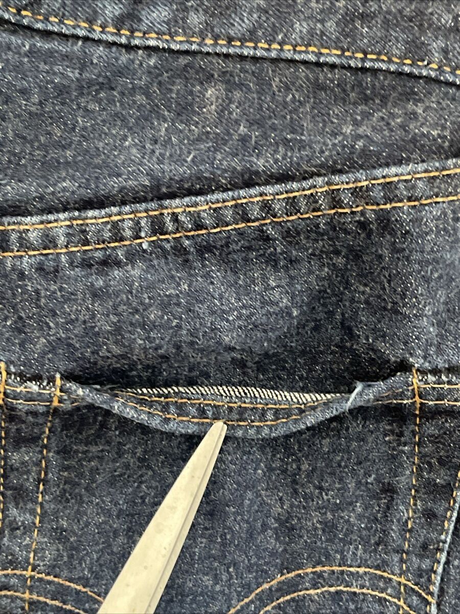 1960s LEVIS 501XX Big E Redline Selvedge Blue Jeans Actual 1960s LEVIS 501XX Big E Redline Selvedge Blue Jeans Actual