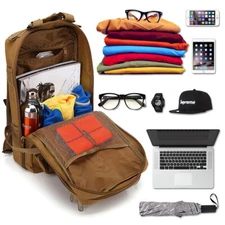 30L Military Black Tactical Backpack Rucksack Camping Hiking Bag Outdoor Travel