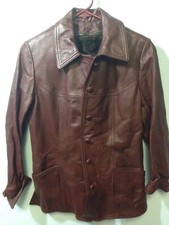 Removable Fur Lining Leather Jacket Brown Wine Berry Wineberry 8 New England Usa
