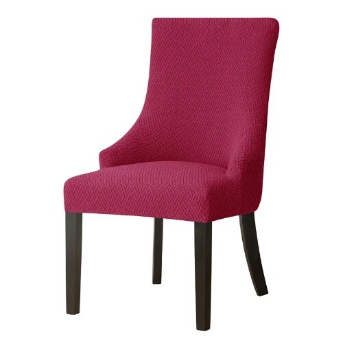 Sloping Back Chair Cover Jacquard Armchair Covers Wing Back Chairs Slipcover - Picture 30 of 35