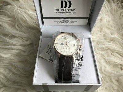 Danish Design Chronograph Quartz Watch IQ17Q975   Leather Strap   New Boxed  