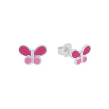 Princess Lillifee Children Earrings Silver Enamel Butterfly 2037947