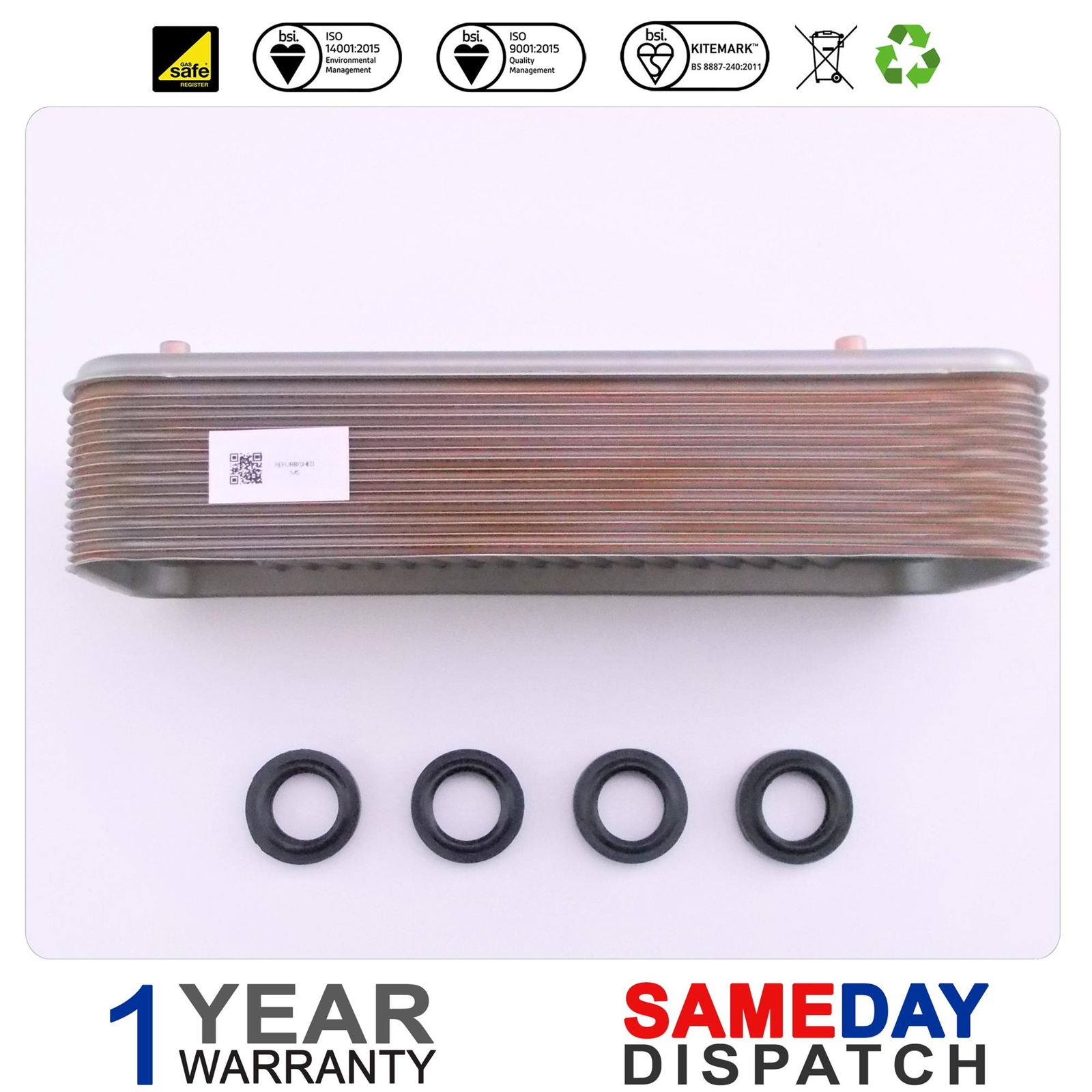 Geninue Main Combi 30 He 16 Plate DHW Heat Exchanger - 7225723 for 