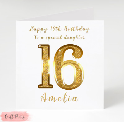 Buy Personalised 16th Birthday Card | Daughter Granddaughter Goddaughter Niece Best Friend Sister | Sweet Sixteen Online In India - Foto 2