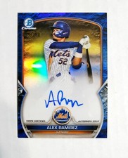 Alex Ramirez 2023 1st Bowman Chrome AUTO BLUE Lunar REFRACTOR 089/150 RC z48