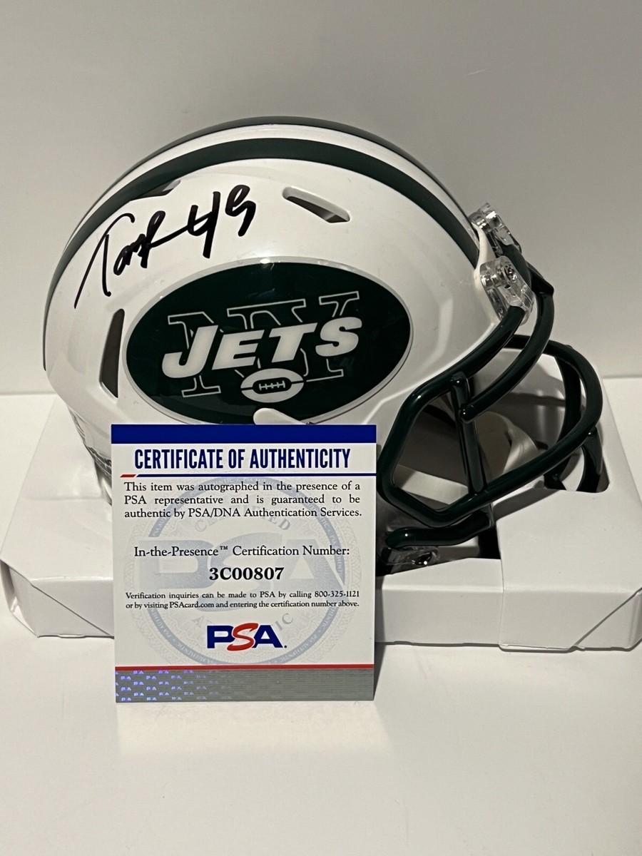 NFL Riddell New York Jets ミニヘルメット サイン入り Joe Namath Signed New York Jets Riddell Tb Nfl Authentic Mini