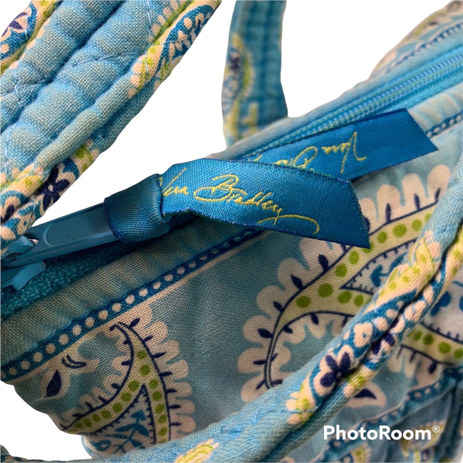 Vera Bradley Tote Aqua Multi Patchwork Patterns Q… - image 4