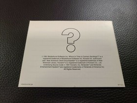 Where in Time is Carmen Sandiego (Nintendo, 1991) NES Complete in Box 