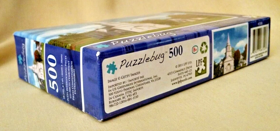 SHAKER CHURCH PUZZLE NEW CANTERBURY NEW HAMPSHIRE PUZZLEBUG 500 PC 2011 LPF LTD. - Image 3 of 4