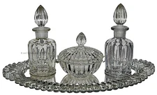 Imperial #6825 Pillar Optic Vanity / Dresser Set with Matching Tray