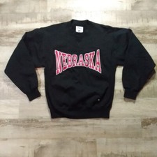 Vintage Nebraska Russell Pro Cotton Crew Neck Size M