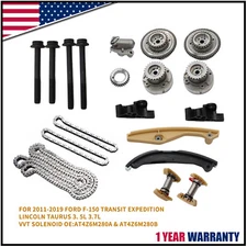 SET Timing Chain Kit Camshaft Adjuster For Ford Lincoln Edge F-150 Mustang 3.5L