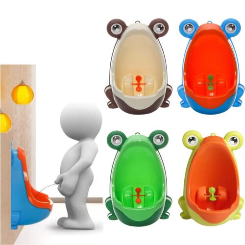 Kid Baby Potty Toilet Training Urinal Boys Pee Trainer Cute Frog Shaped Bathroom - Picture 1 of 10