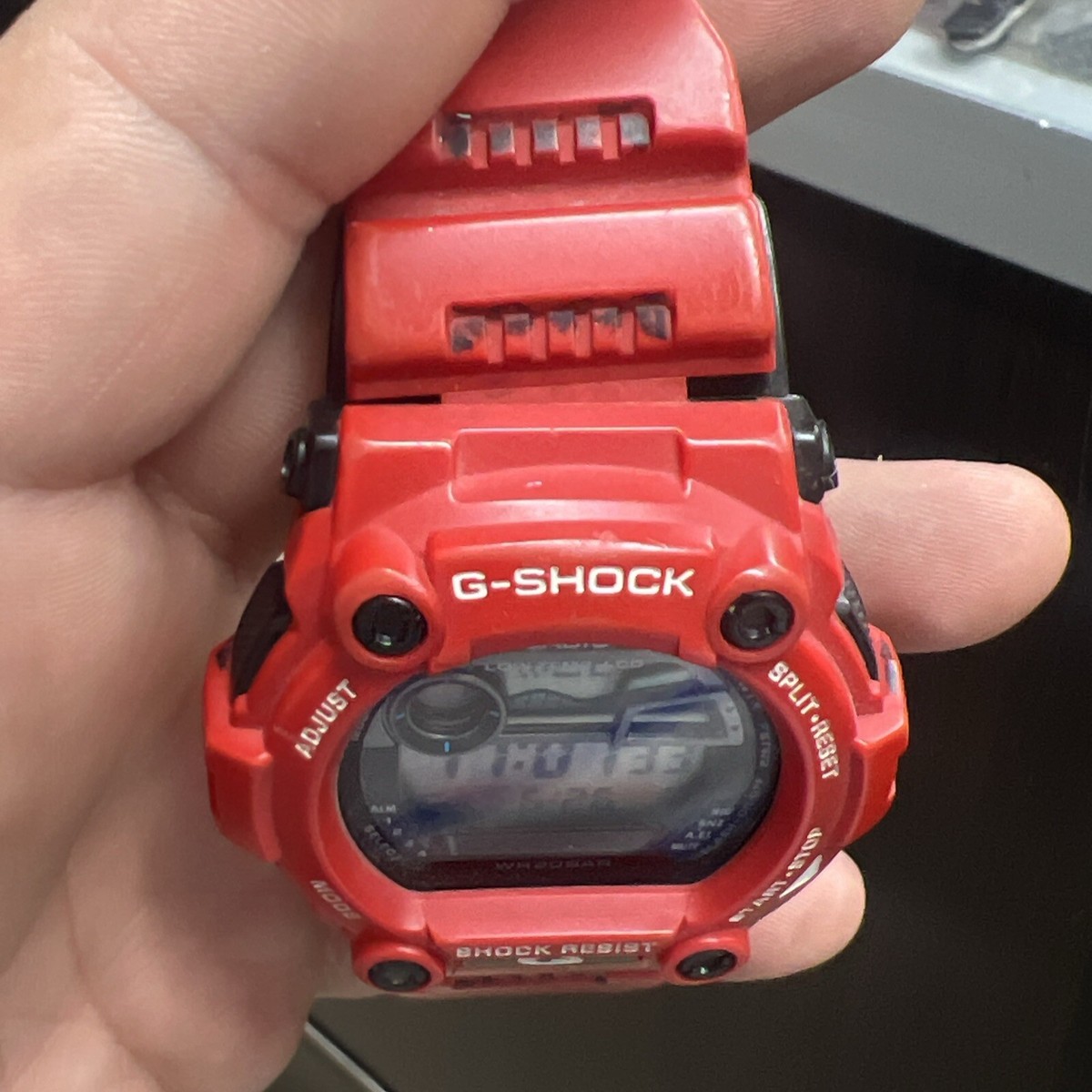 Casio G-Shock 3194 G-7900A Tide Moon Digital Watch Rescue Red | eBay