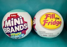 ZURU Mini Brands Fill the Fridge MINIS 2 x Ball Capsules SHIPS TODAY NEW