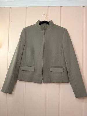 Banana Republic Mario Bellucci Women's Jacket Wool In Taupe Size10