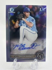 2022 Bowman Draft auto Mason Barnett #CDA-MB Purple Refractor /250 