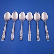 UNF861?  ~ (6) Child Baby Demitasse Spoon 4 5/8" Similar to Cortina CUS3