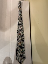 Looney Tunes Necktie Mens Tie Money Bugs Bunny Characters 100 Silk