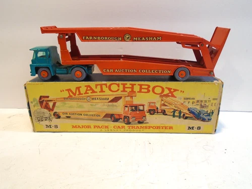 Matchbox M8 Major Pack Car Transporter -Original Box Vintage 1959 Lesney England