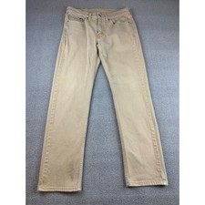 Levi's Men's 31x32 514 Straight Fit Beige Chino Khaki Jeans