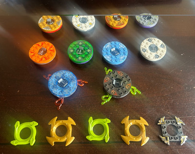 Lego Ninjago Lot of 10 Spinjitzu Spinners with toppers (3)