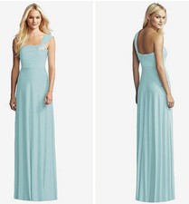 NWT Jenny Yoo Bridesmaid Dress Convertible Style JY513 Size 12 Canal Blue NEW