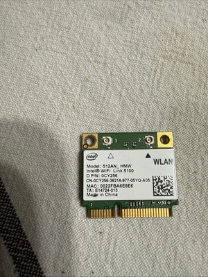 Intel 512AN_HMW WIFI  Adapter, Intel Link 5100, P/N 0CY256, INT-512ANHMW