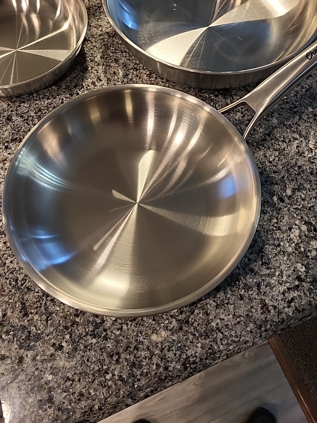 Set Of 3 Brand New  Chef mate Stainless Steel Frying Pans