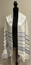 Mishkan Hatchelet Jewish Prayer Shawl Tallis Blue & White Made in Israel No. 24