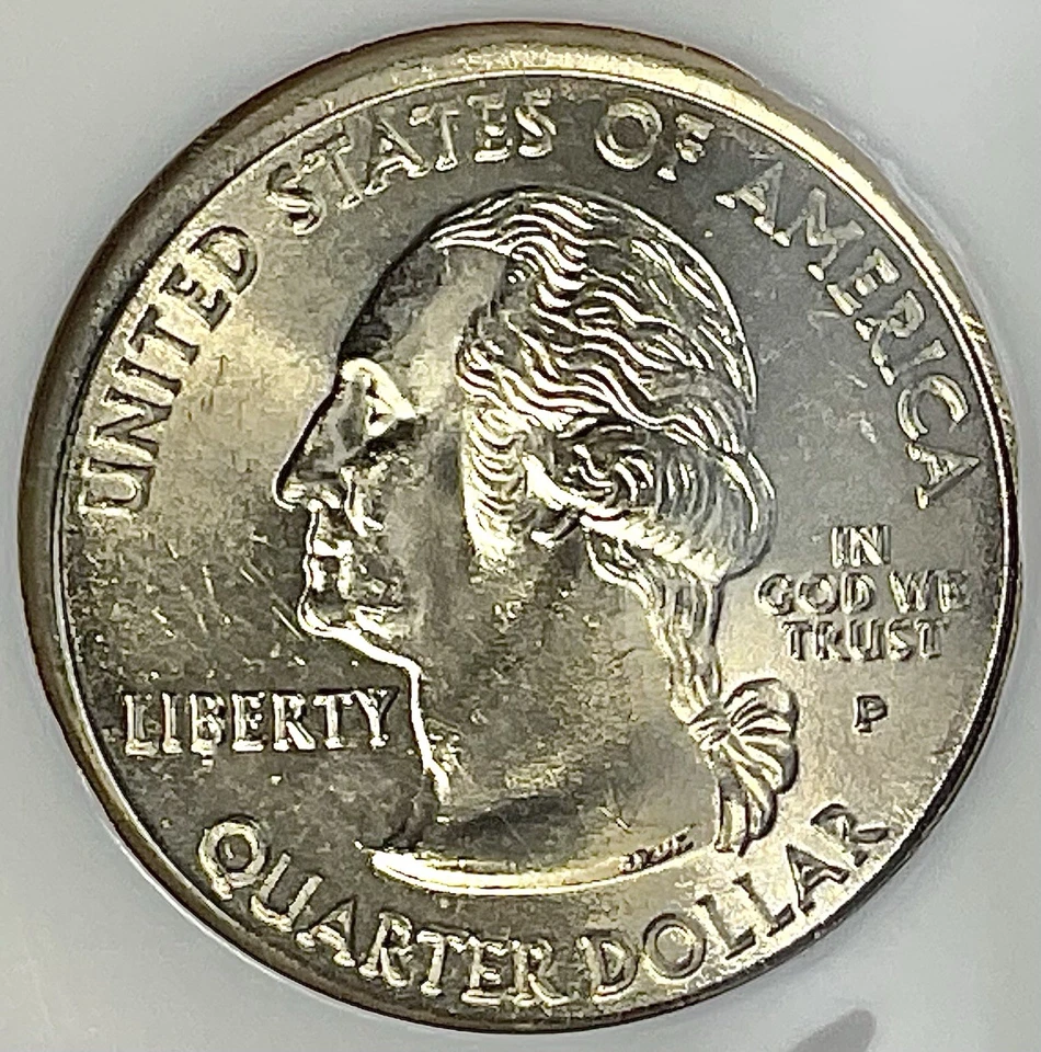 Error Coin ✦ Partial Collar-2000-P Massachusetts Quarter ✦ NGC MS65  - Image 3 of 4