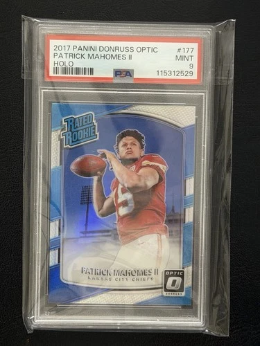 2017 Donruss Optic Patrick Mahomes Holo #177 PSA 9 Rookie RC KC Chiefs NFL