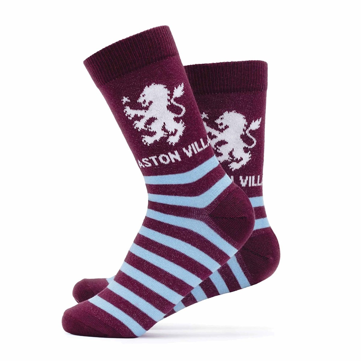 Aston Villa FC Striped Socks - Size 7 - 11, Socks, Sports, Gift - Image 2