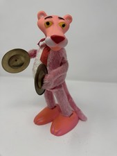 Vintage 1970 ILLCO Wind-Up The Pink Panther Toy Plays Cymbals Sways