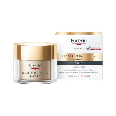 Eucerin Hyaluron-Filler + Elasticity Nachtpflege 50 Ml, Gesichtscreme Fördert Di