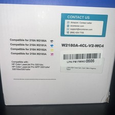 218A Toner Cartridges 4 Pack No Chip Replacement for HP 218A 218X BCMY, 4-Pack