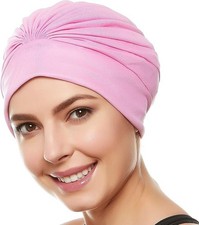 Swim Caps for Women Swimming Turban Polyester Latex Lined Pleated for Ladies