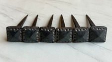 Hand Forged Wrought Iron Vintage Square Nail Furniture Door Cupboard Decor 6 Pcs