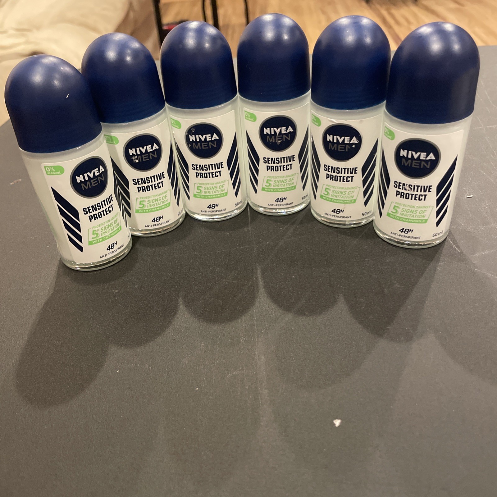 Nivea Men Sensitive Protect Original Roll-on Deodorant 48H 6 Bottles  50 ml