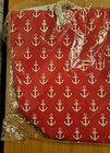 BNIP Cruise Club Heavy Canvas Bag W Rope Handles Red W White Anchors Beach Bag — photo 7