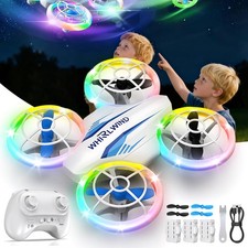 Drohne für Kinder Drone Quadcopter LED Lichter 360°-Flip RC Hubschrauber Indoor